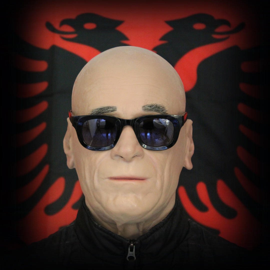 M3: Realistic Old White Male Mask – 70 Years Old with Neck Wrinkles