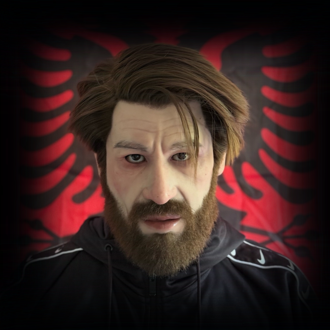 M10: The Balkan Alpha  Ultra Realistic Silicone Mask 40 years - Bearded Look