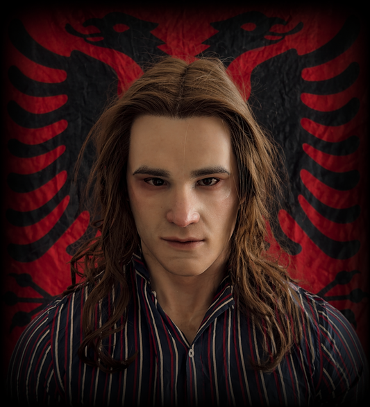 M13: Ultra-Realistic Nordic Male Mask – Long Hair – 25 Years Old