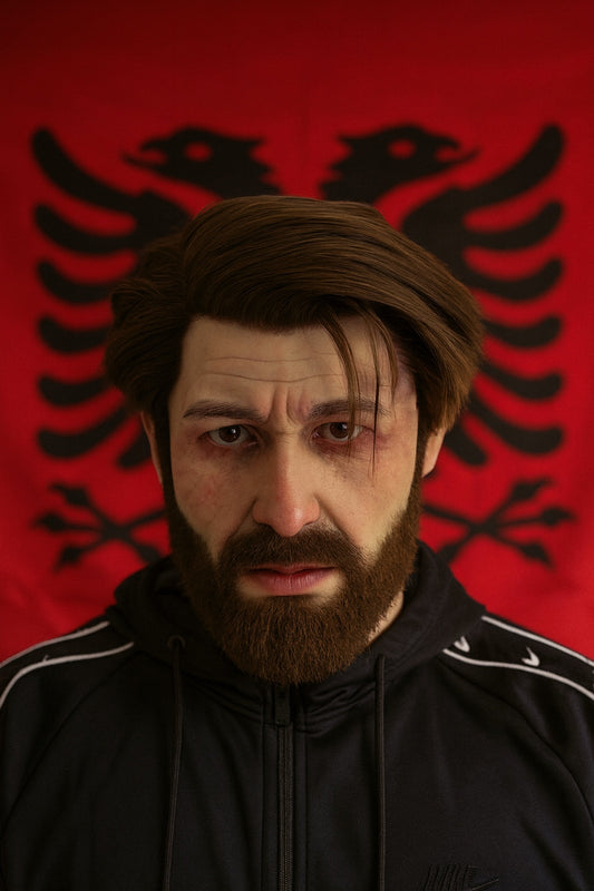 M10: The Balkan Alpha  Ultra Realistic Silicone Mask 40 years - Bearded Look